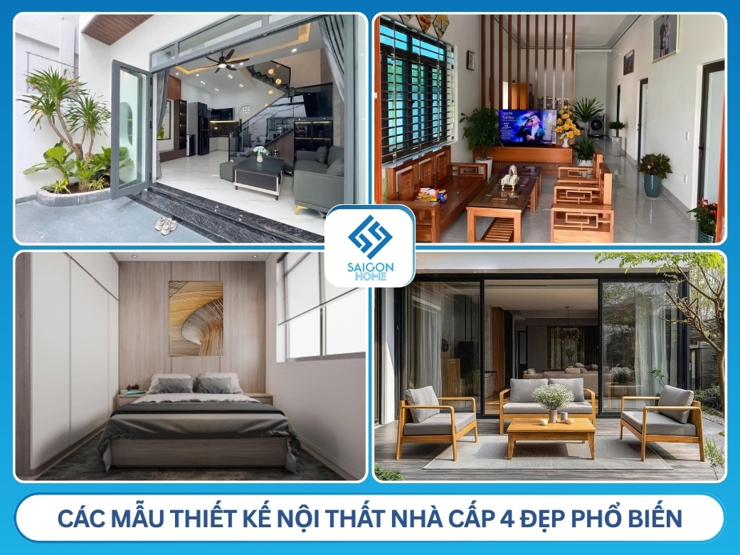 Các mẫu thiết kế nội thất nhà cấp 4 đẹp phổ biến nhất
