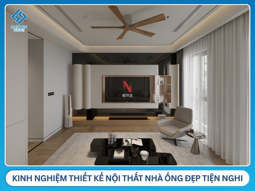Kinh nghiệm thiết kế nội thất nhà ống đẹp tiện nghi