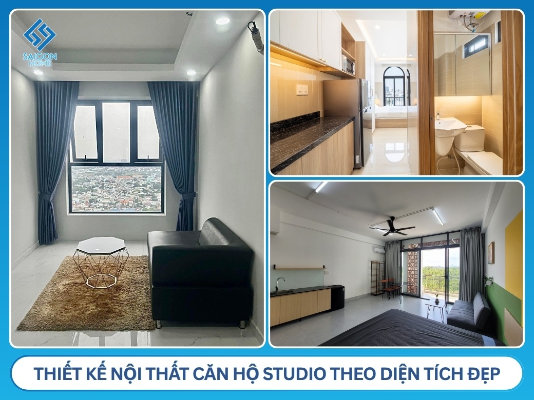 Gợi ý 10+ mẫu thiết kế nội thất căn hộ studio theo diện tích