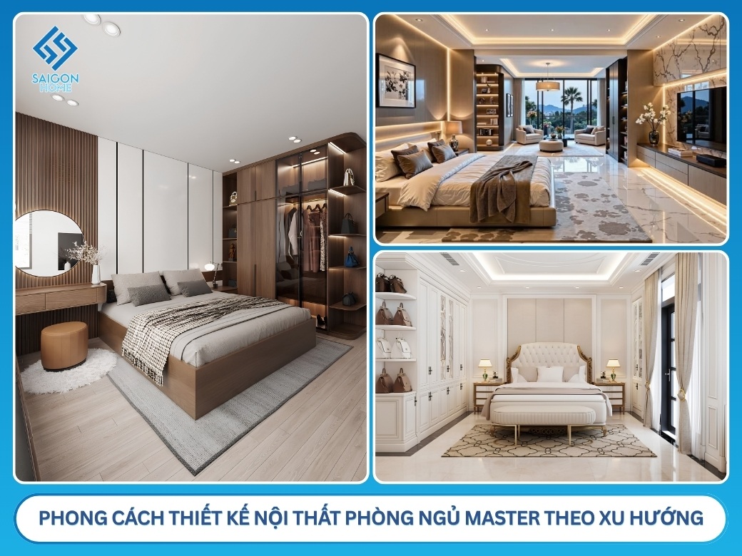 34+ mẫu thiết kế nội thất phòng ngủ Master đẹp HIỆN ĐẠI Các phong cách thiết kế nội thất phòng ngủ Master xu hướng