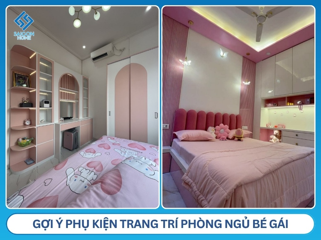 63+ mẫu thiết kế nội thất phòng ngủ bé gái đẹp DỄ THƯƠNG Gợi ý phụ kiện trang trí phòng ngủ bé gái