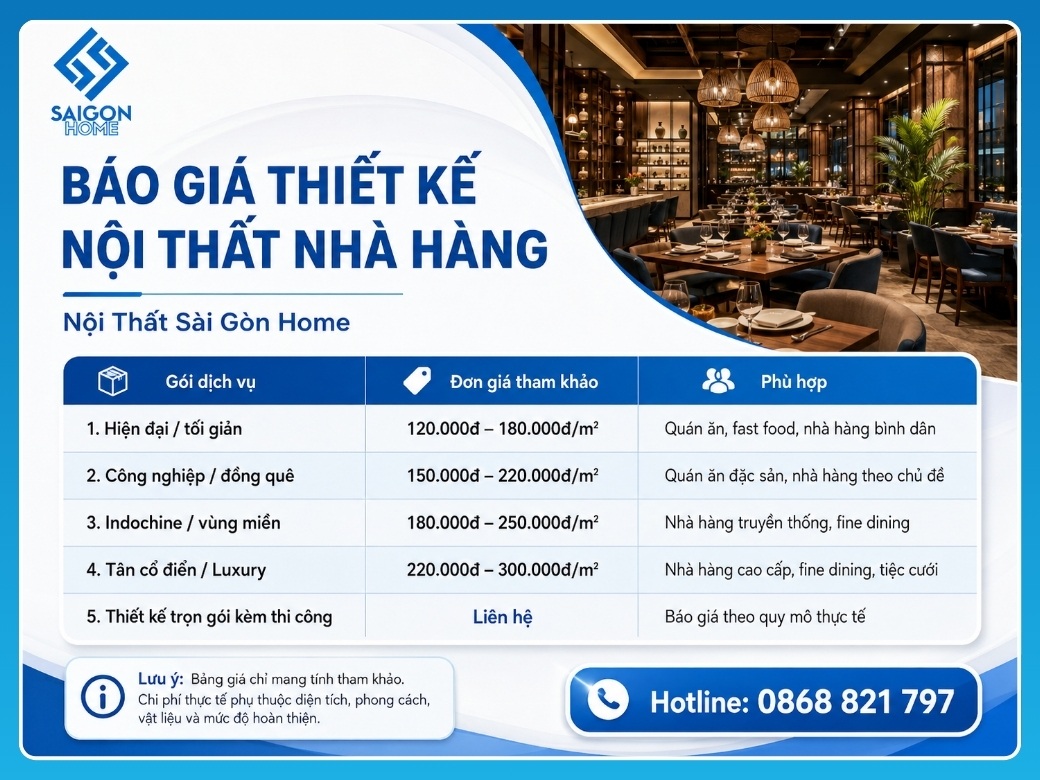 87+ mẫu thiết kế nội thất nhà hàng đẹp hiện đại HÚT KHÁCH Báo giá thiết kế nội thất nhà hàng mới nhất