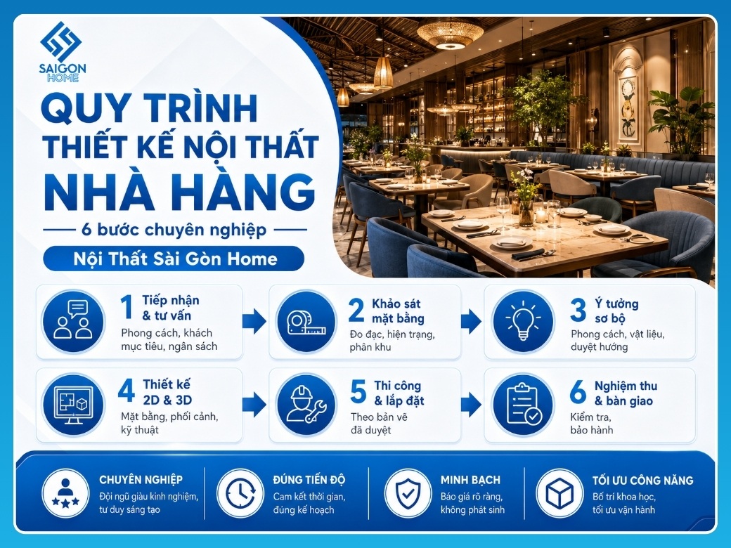 87+ mẫu thiết kế nội thất nhà hàng đẹp hiện đại HÚT KHÁCH Quy trình thiết kế nội thất nhà hàng tại Sài Gòn Home
