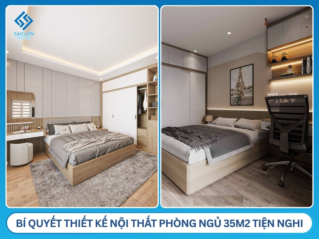 56+ mẫu thiết kế nội thất phòng ngủ 35m2 đẹp SANG TRỌNG Bí quyết thiết kế nội thất phòng ngủ 35m2 đẹp tiện nghi