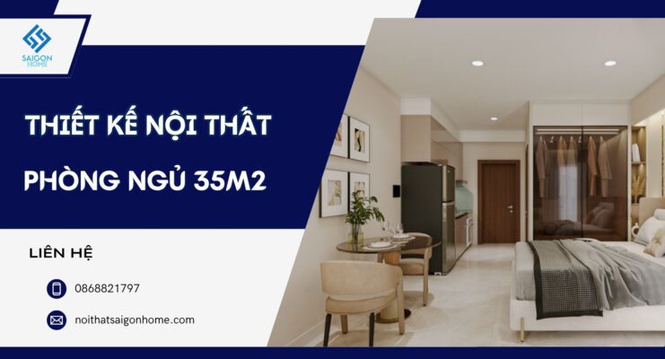56+ mẫu thiết kế nội thất phòng ngủ 35m2 đẹp SANG TRỌNG
