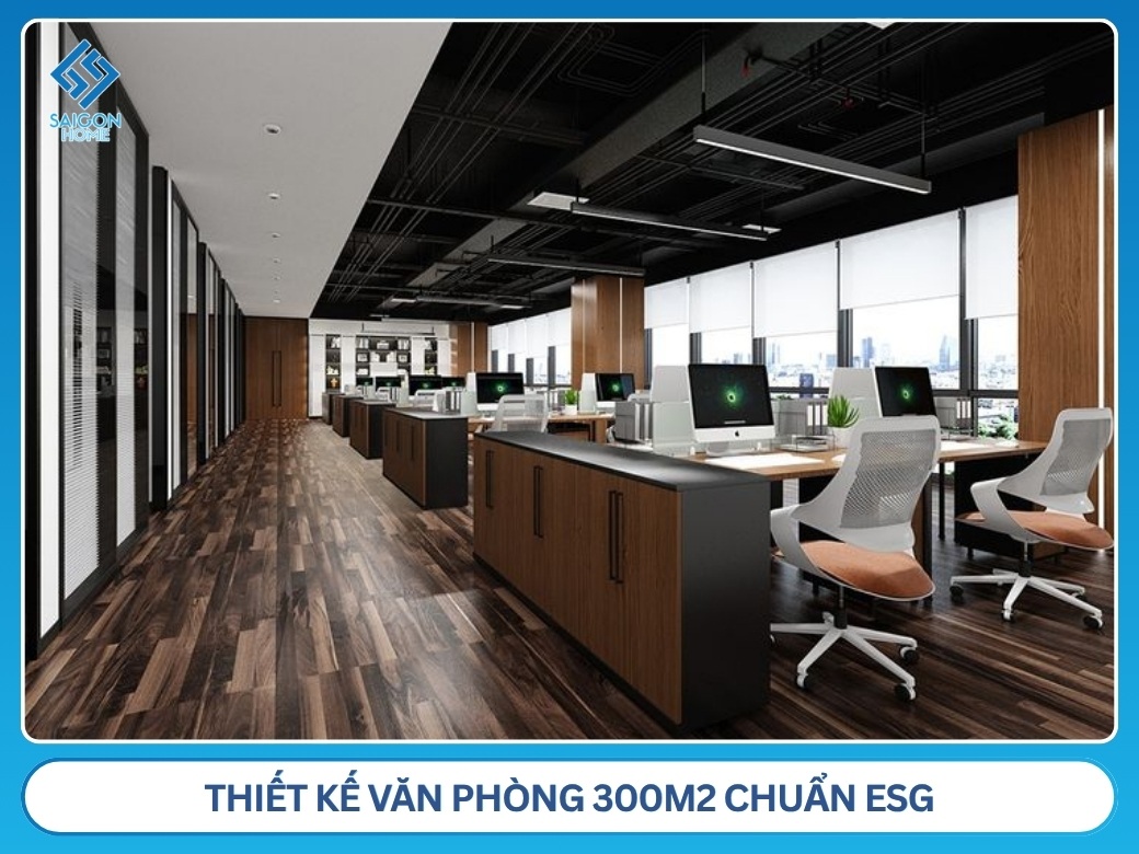 34+ mẫu thiết kế văn phòng 300m2 đẹp HIỆN ĐẠI Thiết kế văn phòng 300m2 chuẩn ESG – bền vững và xanh