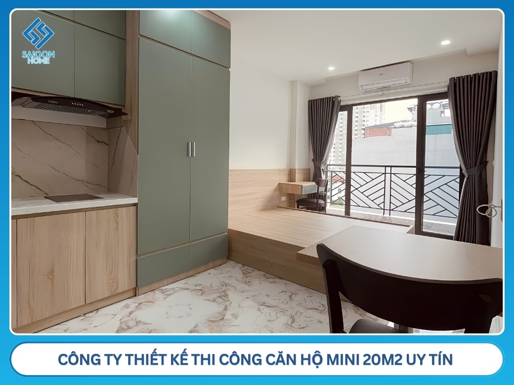 Công ty thiết kế thi công căn hộ mini 20m2 uy tín tại TPHCM