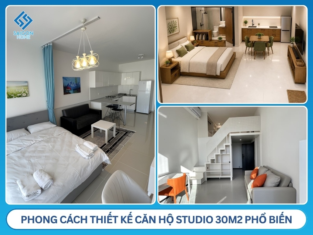 Các phong cách thiết kế căn hộ studio 30m2 phổ biến