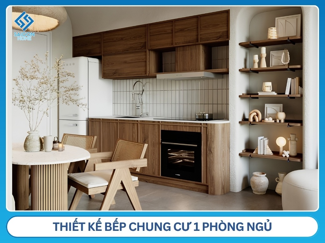 43+ mẫu thiết kế bếp chung cư đẹp hiện đại TIỆN NGHI Thiết kế bếp chung cư 1 phòng ngủ