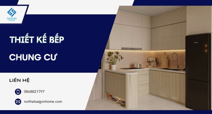 43+ mẫu thiết kế bếp chung cư đẹp hiện đại TIỆN NGHI