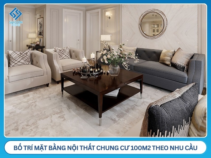 Top 5 thiết kế nội thất chung cư 100m2 dẫn đầu XU HƯỚNG Bố trí mặt bằng nội thất chung cư 100m2 theo nhu cầu