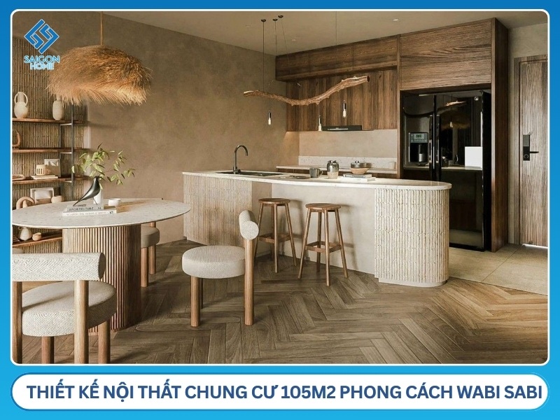 67+ mẫu thiết kế nội thất chung cư 105m2 đẹp SANG TRỌNG Thiết kế nội thất chung cư 105m2 phong cách Wabi Sabi