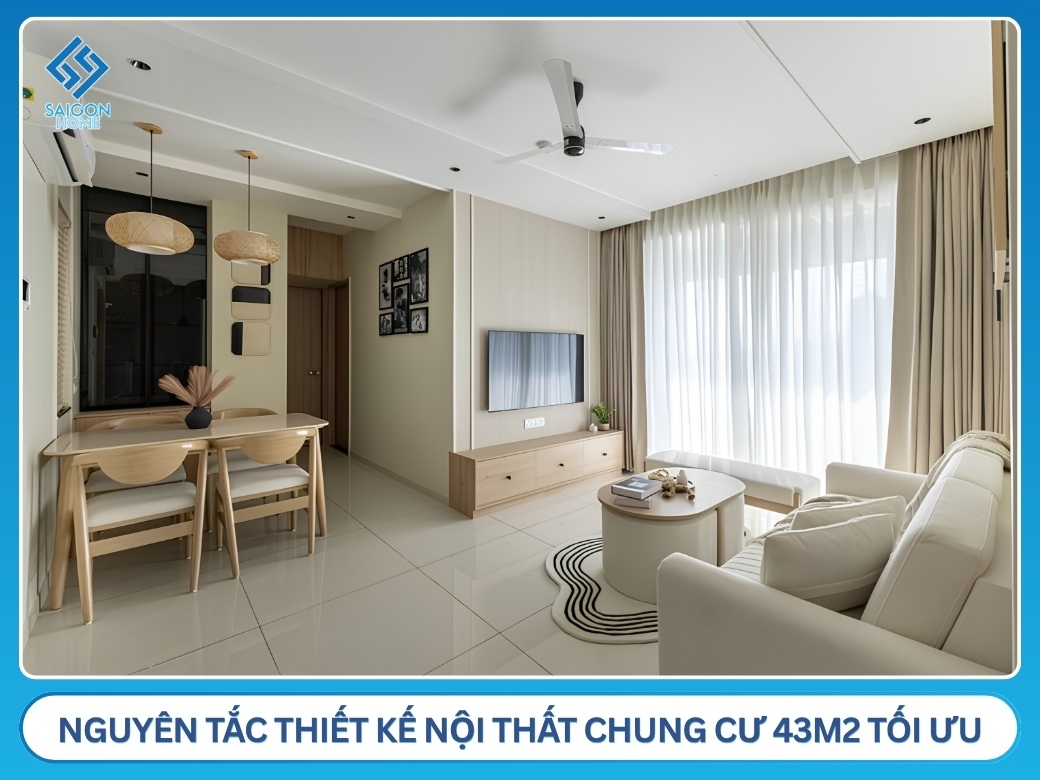 61+ mẫu thiết kế nội thất chung cư 43m2 đẹp HIỆN ĐẠI nguyên tắc thiết kế nội thất chung cư 43m2 tối ưu không gian