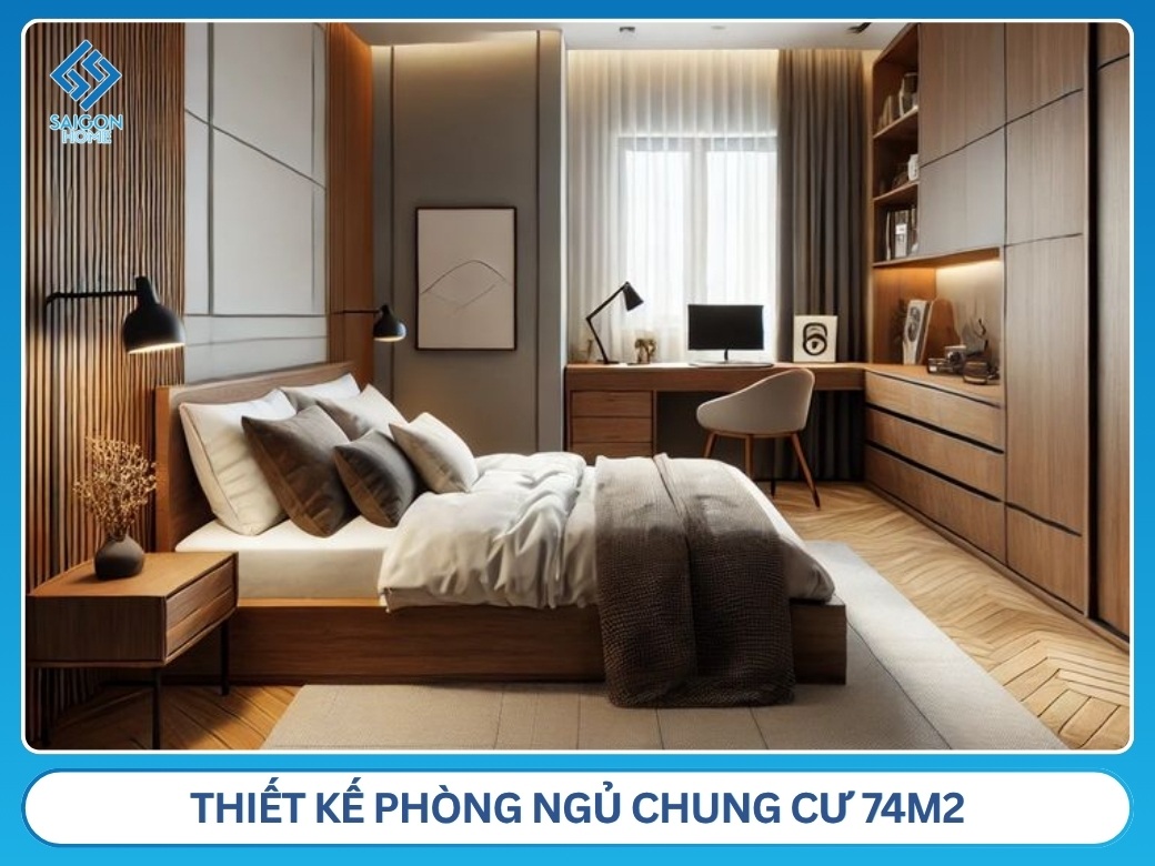Thiết kế phòng ngủ chung cư 74m2
