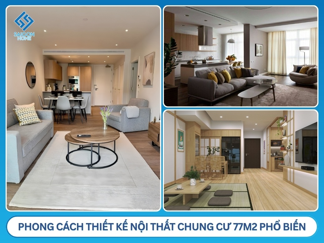 45+ mẫu thiết kế nội thất chung cư 77m2 tiện nghi THẨM MỸ phong cách thiết kế nội thất chung cư 77m2 phổ biến