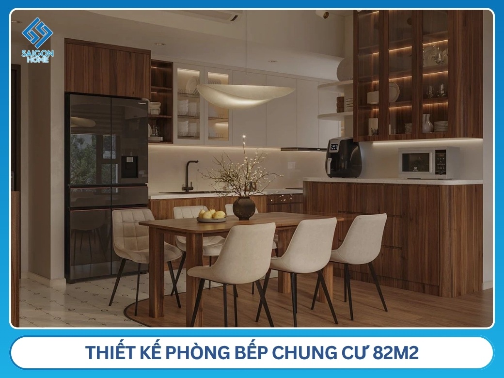 65+ mẫu thiết kế nội thất chung cư 82m2 đẹp TIỆN NGHI Thiết kế phòng bếp chung cư 82m2