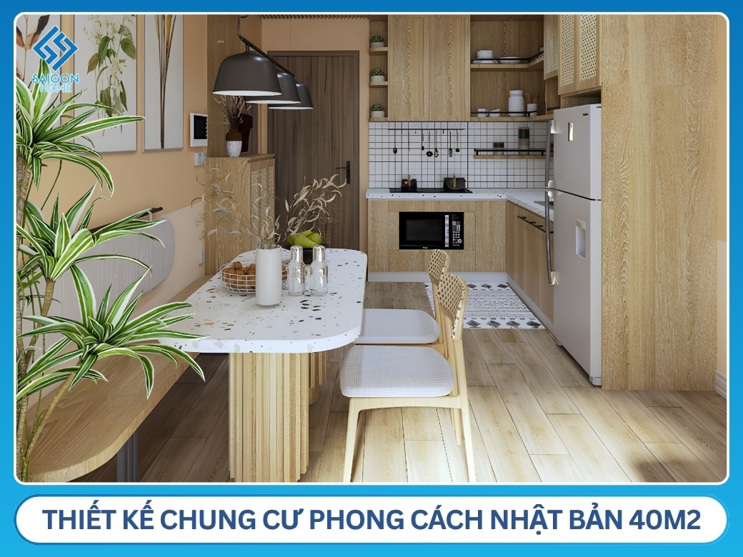 Thiết kế chung cư phong cách Nhật Bản 40m2