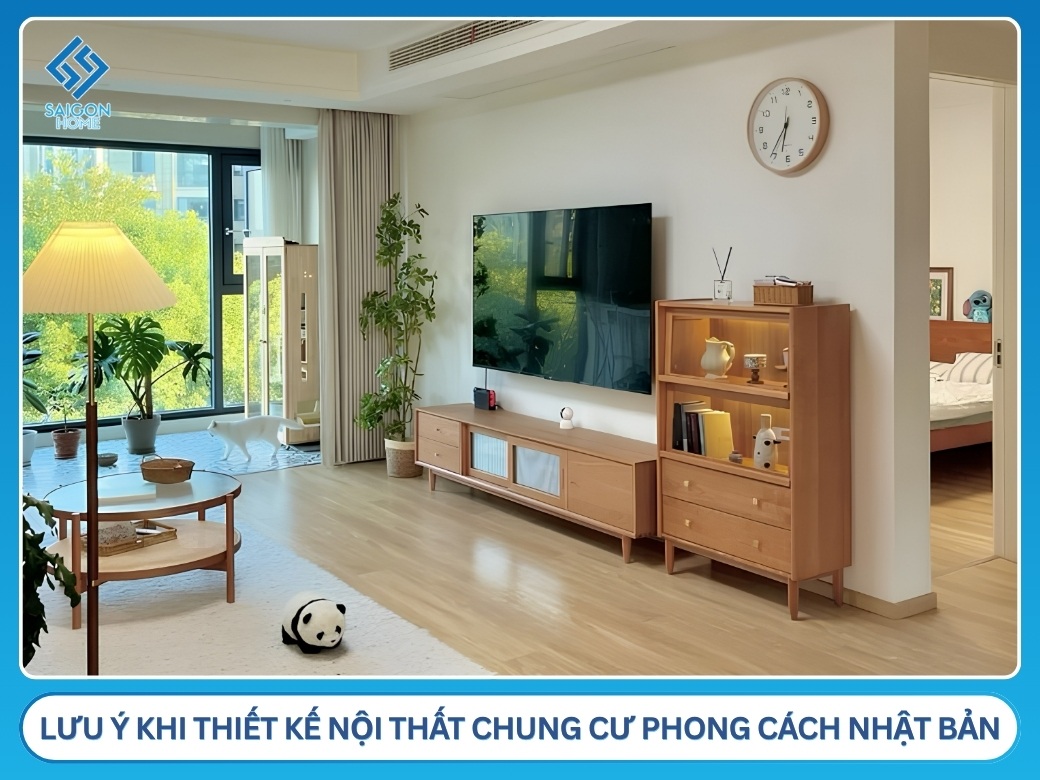lưu ý khi thiết kế nội thất chung cư phong cách Nhật Bản