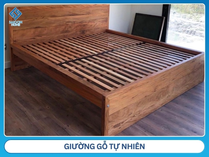 Giường gỗ tự nhiên