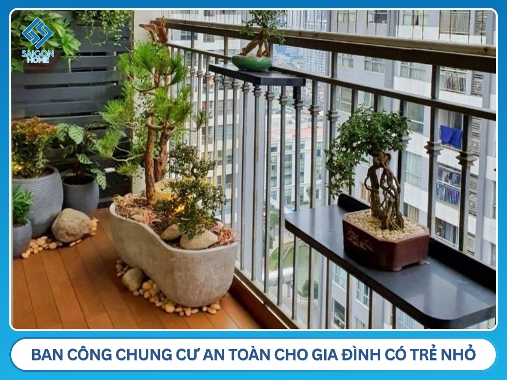 15+ ý tưởng thiết kế ban công chung cư đẹp TỐI ƯU diện tích Thiết kế ban công chung cư an toàn cho gia đình có trẻ nhỏ