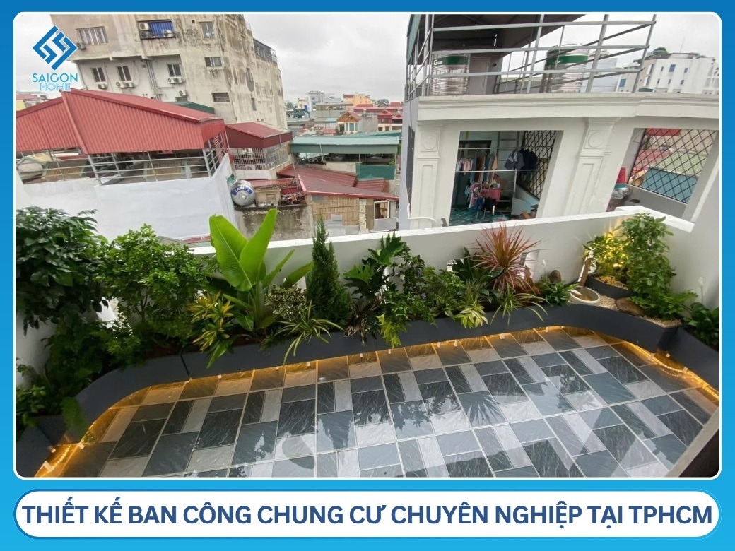 15+ ý tưởng thiết kế ban công chung cư đẹp TỐI ƯU diện tích Nội Thất Sài Gòn Home – Đơn vị thiết kế ban công chung cư chuyên nghiệp tại TPHCM