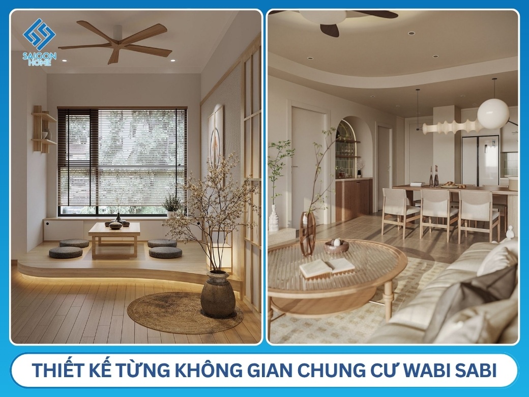 24+ mẫu thiết kế nội thất chung cư Wabi Sabi TINH TẾ Thiết kế từng không gian chung cư theo phong cách Wabi Sabi