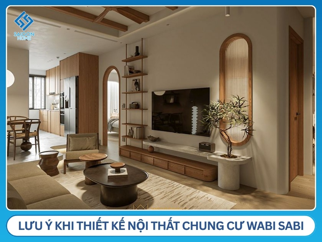 24+ mẫu thiết kế nội thất chung cư Wabi Sabi TINH TẾ lưu ý khi thiết kế nội thất chung cư Wabi Sabi