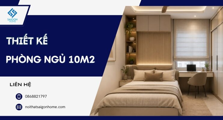 22+ mẫu thiết kế phòng ngủ 10m2 đẹp HIỆN ĐẠI năm 2026