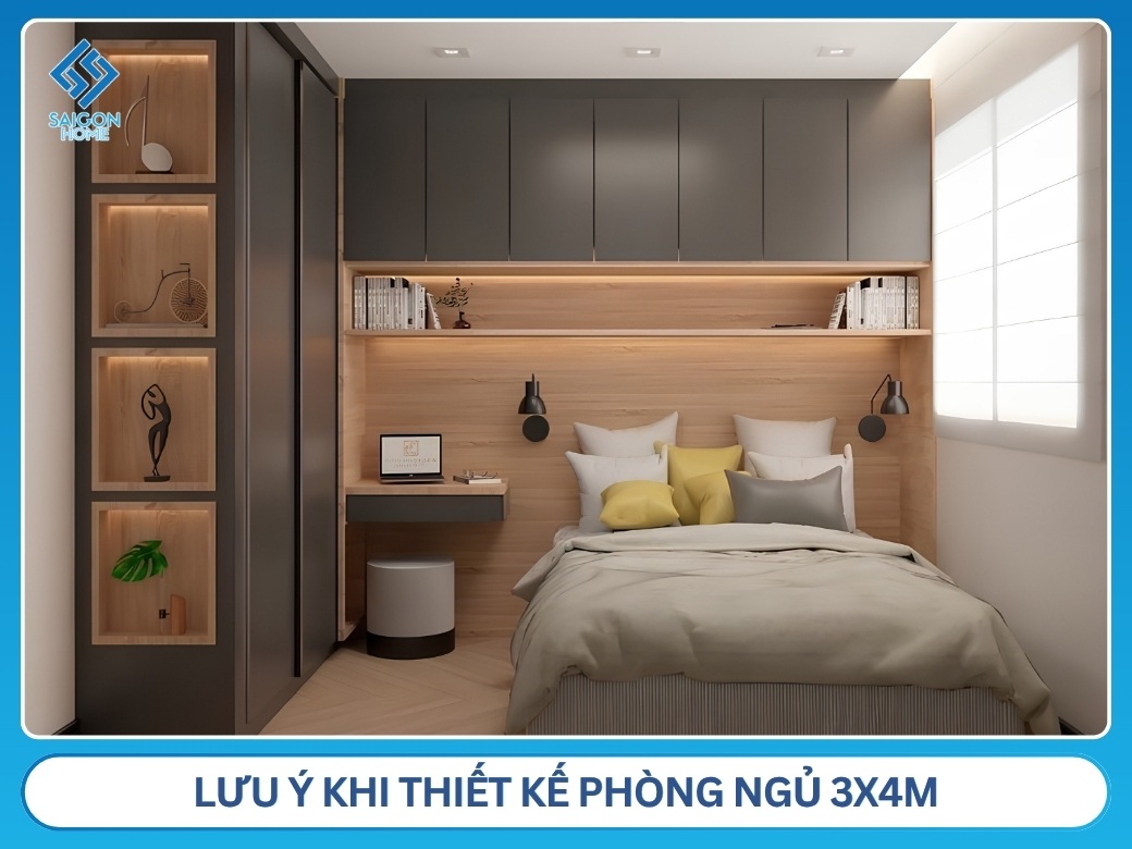 54+ mẫu thiết kế phòng ngủ 3x4m đẹp HIỆN ĐẠI tiện nghi lưu ý khi thiết kế phòng ngủ 3x4m