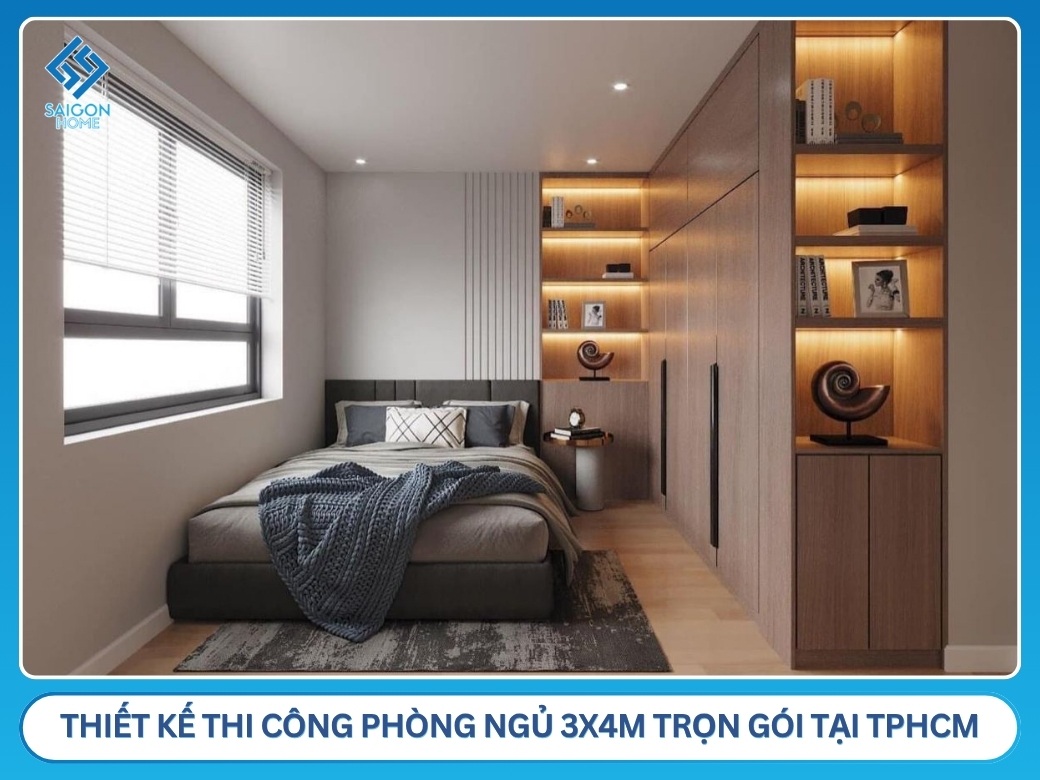 54+ mẫu thiết kế phòng ngủ 3x4m đẹp HIỆN ĐẠI tiện nghi Đơn vị thiết kế thi công phòng ngủ 3x4m trọn gói tại TPHCM
