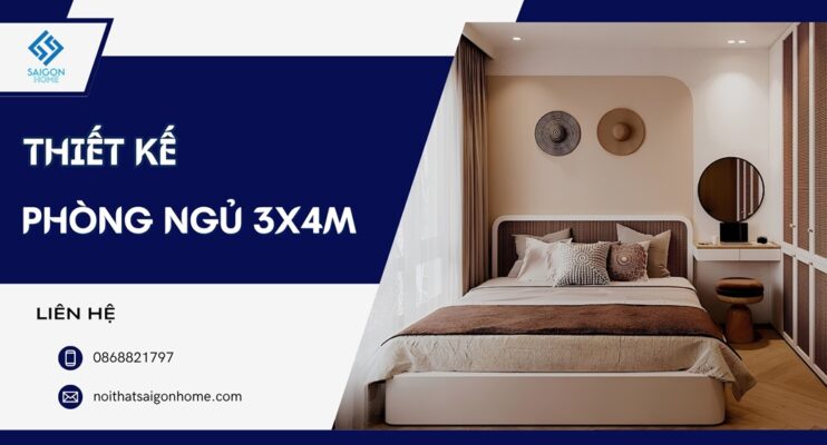 54+ mẫu thiết kế phòng ngủ 3x4m đẹp HIỆN ĐẠI tiện nghi