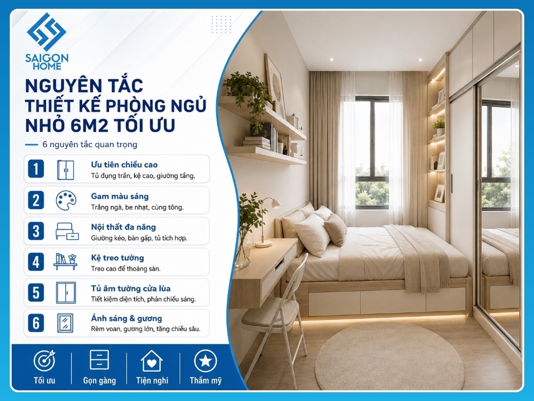 67+ mẫu thiết kế phòng ngủ 6m2 ĐẸP tối ưu diện tích nguyên tắc thiết kế phòng ngủ nhỏ 6m2 tối ưu
