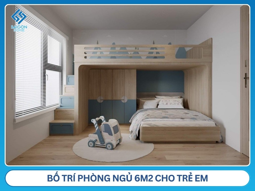 67+ mẫu thiết kế phòng ngủ 6m2 ĐẸP tối ưu diện tích Bố trí phòng ngủ 6m2 cho trẻ em