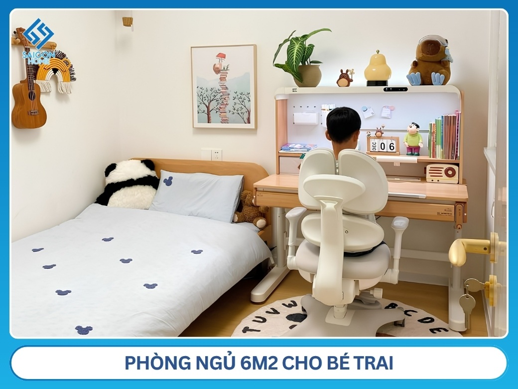 67+ mẫu thiết kế phòng ngủ 6m2 ĐẸP tối ưu diện tích Phòng ngủ 6m2 cho bé trai