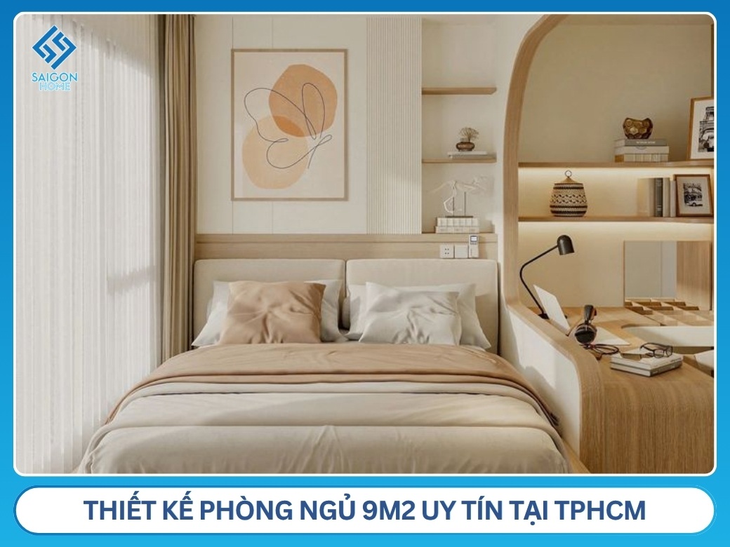 34+ mẫu thiết kế phòng ngủ 9m2 đẹp TỐI ƯU không gian Nội Thất Sài Gòn Home - Công ty thiết kế phòng ngủ 9m2 uy tín chuyên nghiệp tại TPHCM