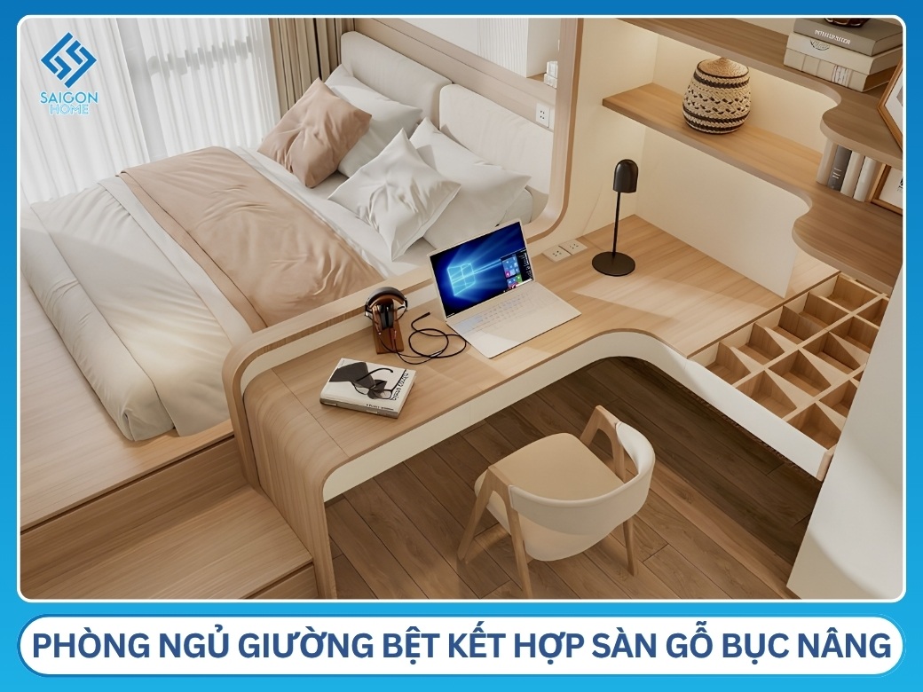Thiết kế phòng ngủ giường bệt cho trẻ em