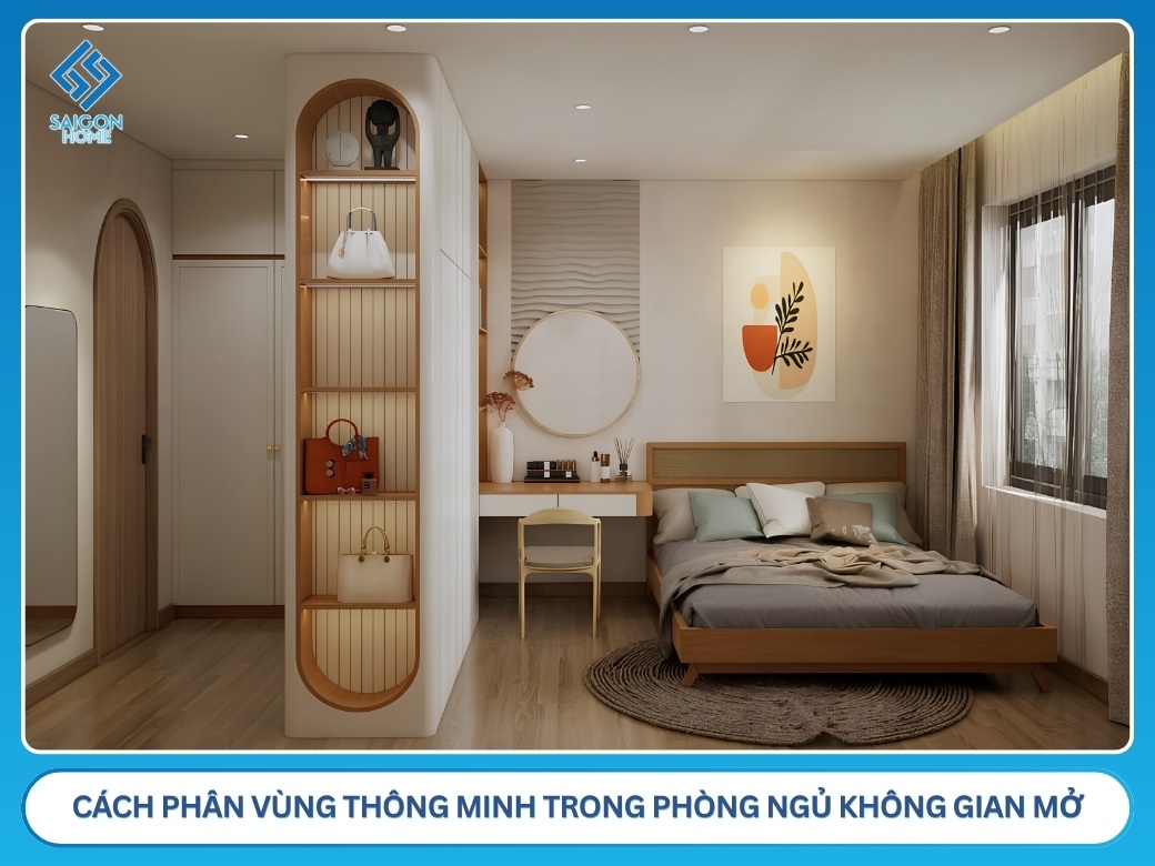34+ ý tưởng thiết kế phòng ngủ không gian mở đẹp TỐI ƯU Cách phân vùng thông minh trong phòng ngủ không gian mở