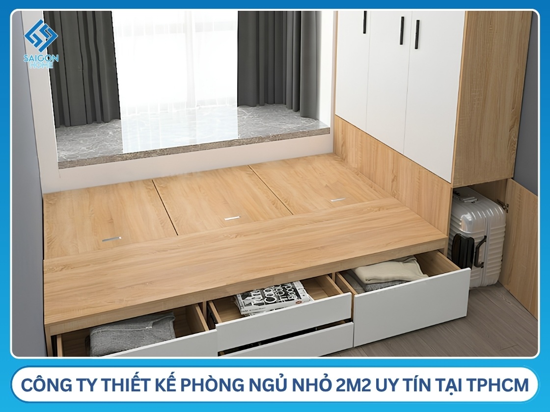 Công ty thiết kế phòng ngủ nhỏ 2m2 uy tín giá tốt tại TPHCM