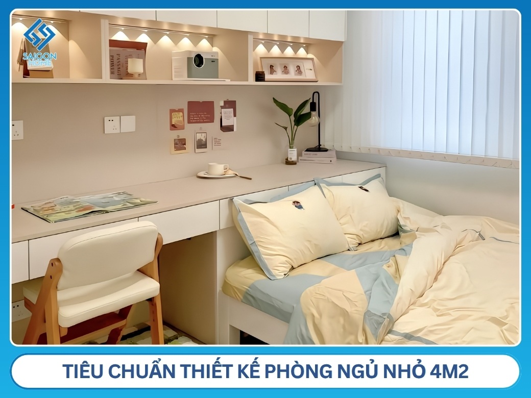 18+ ý tưởng thiết kế phòng ngủ nhỏ 4m2 TIỆN NGHI tiêu chuẩn thiết kế phòng ngủ nhỏ 4m2