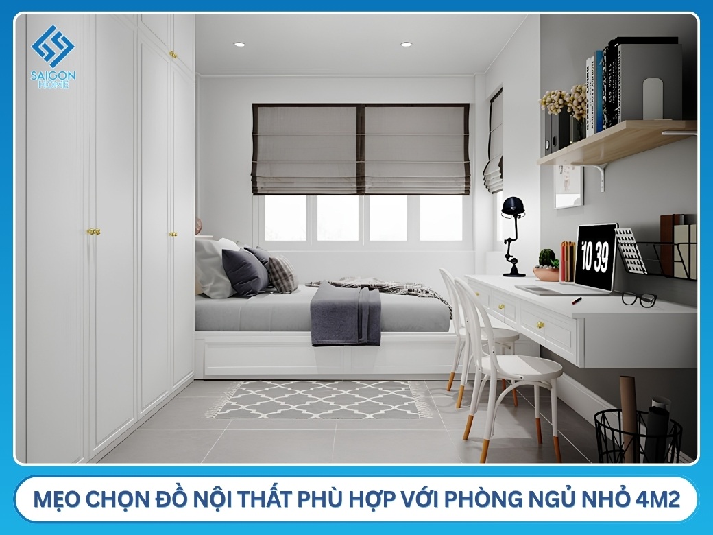 18+ ý tưởng thiết kế phòng ngủ nhỏ 4m2 TIỆN NGHI Mẹo chọn đồ nội thất phù hợp với phòng ngủ nhỏ 4m2