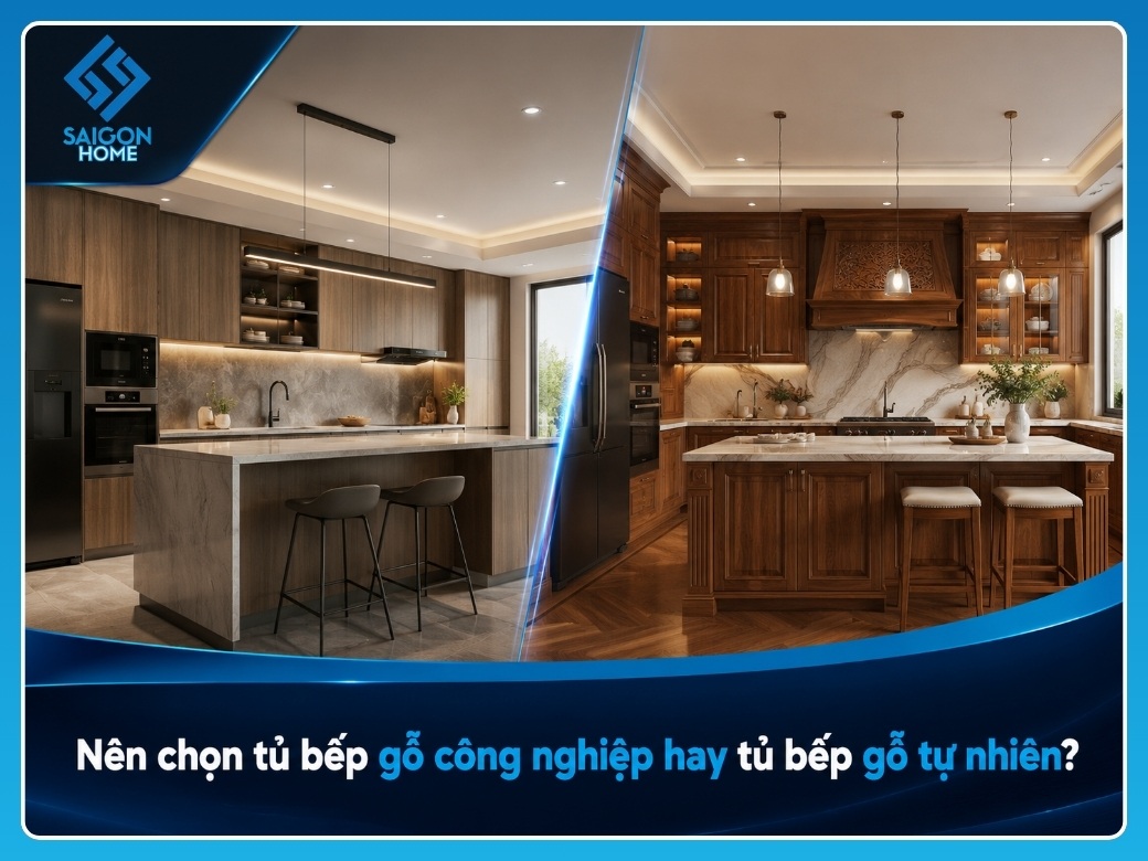 Nên chọn tủ bếp chất liệu gì?