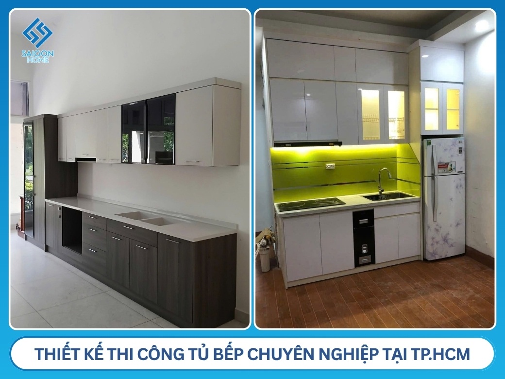 Đơn vị thiết kế thi công tủ bếp chuyên nghiệp tại TP.HCM