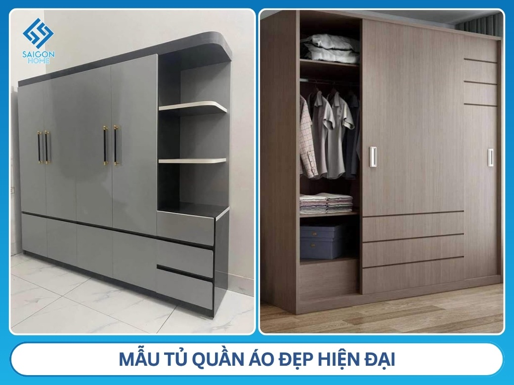 mẫu tủ quần áo đẹp hiện đại