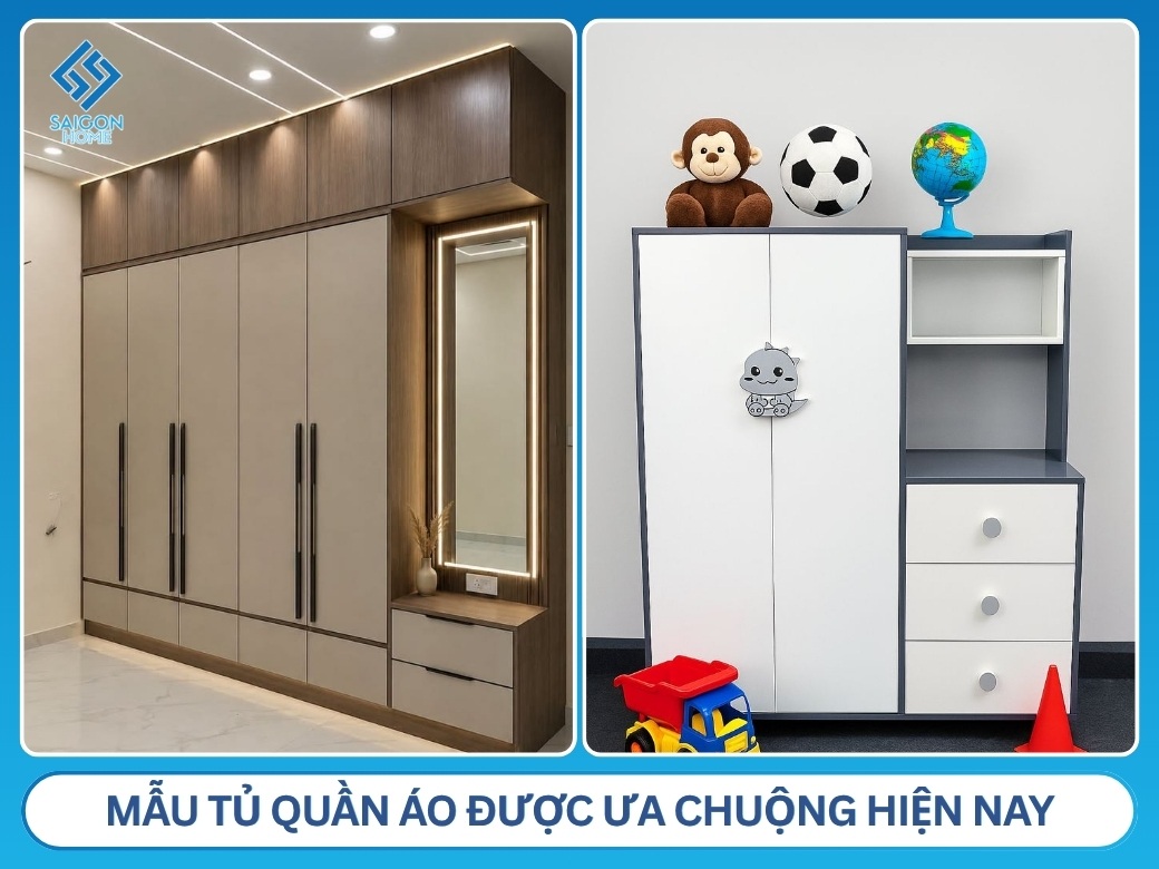 mẫu tủ quần áo được ưa chuộng hiện nay