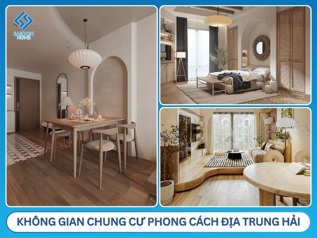 Thiết kế nội thất chung cư phong cách Địa Trung Hải ĐẸP Thiết kế từng không gian chung cư phong cách Địa Trung Hải