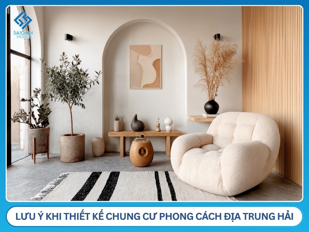 Thiết kế nội thất chung cư phong cách Địa Trung Hải ĐẸP lưu ý khi thiết kế chung cư phong cách Địa Trung Hải tại Việt Nam