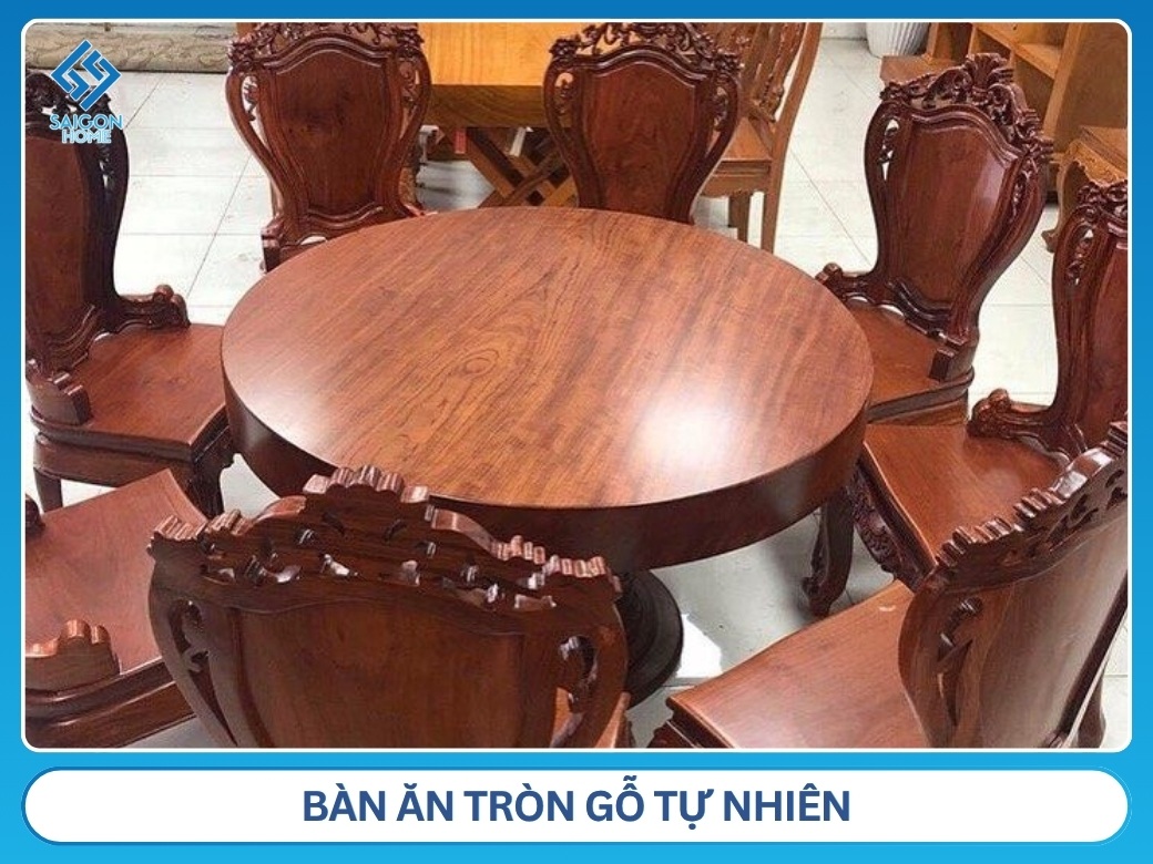 Bàn ăn tròn gỗ tự nhiên