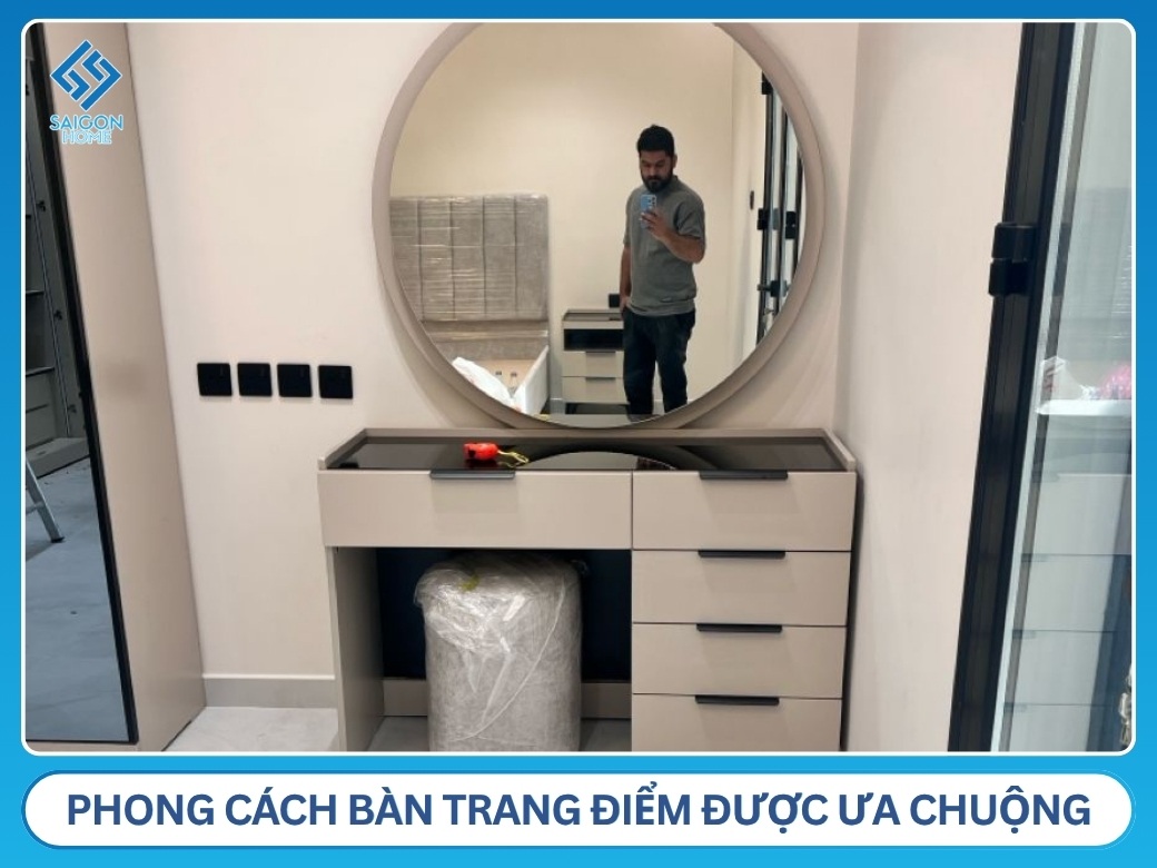 phong cách bàn trang điểm được ưa chuộng