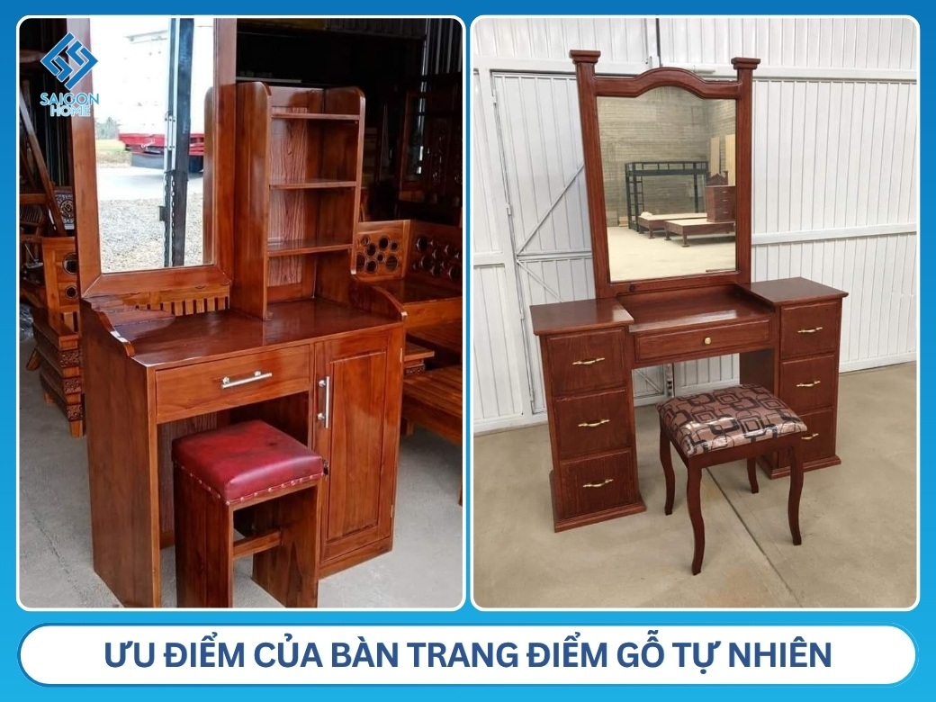 Ưu điểm của bàn trang điểm gỗ tự nhiên
