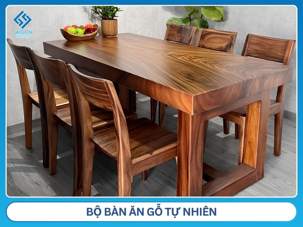 Bộ bàn ăn gỗ tự nhiên